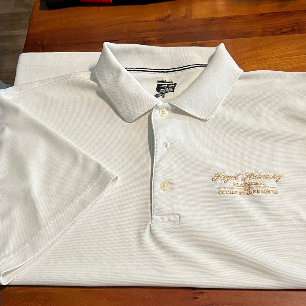 White Polo Shirt From Royal Hideaway Mexico Sz XL